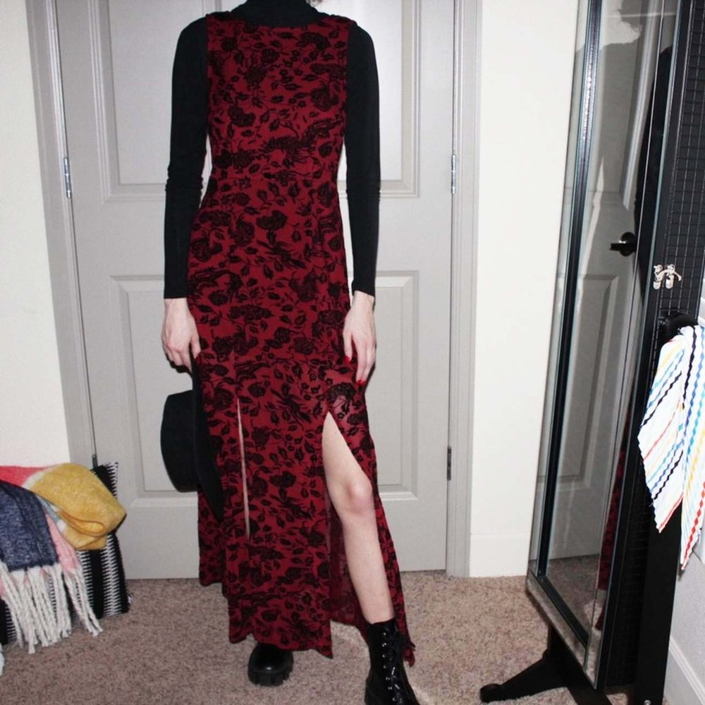 90s Burgundy Dress